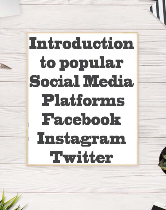 Social Media Marketing. Introduction to popular social media platforms: Facebook, Instagram, Twitter